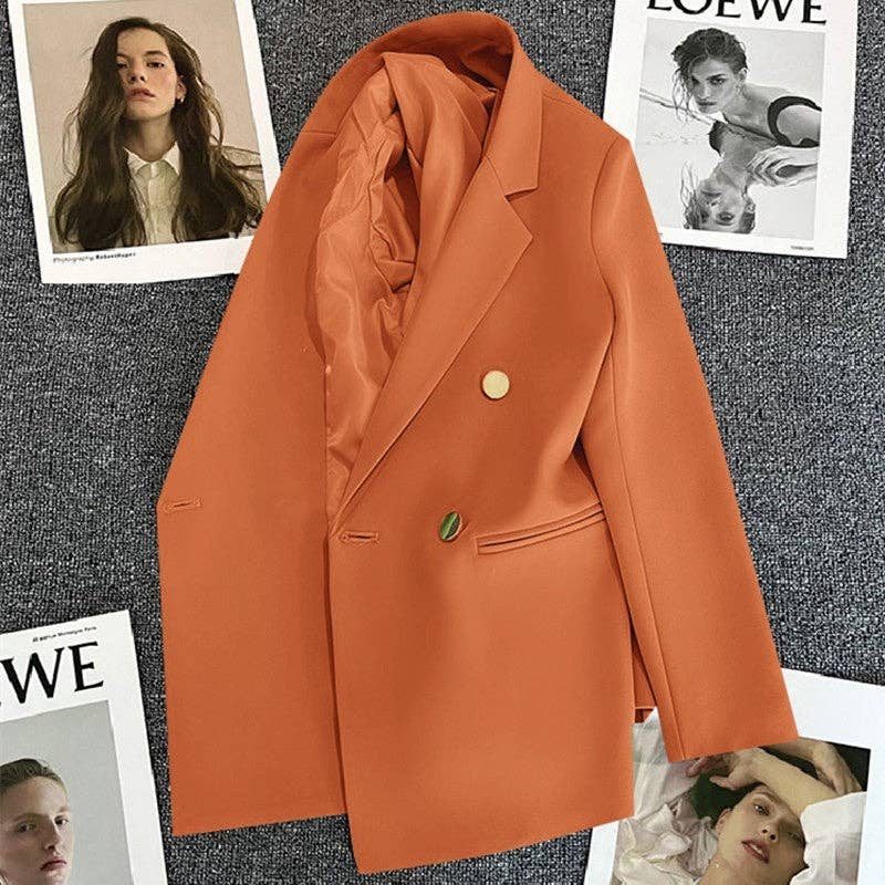 Sheer Trend - Candy-Colored Casual Versatile Blazer