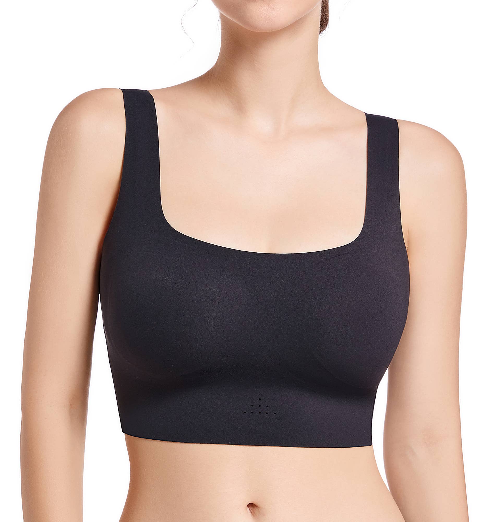 SHAPERX Wireless Bra with Scoop Longline and Removable Pads